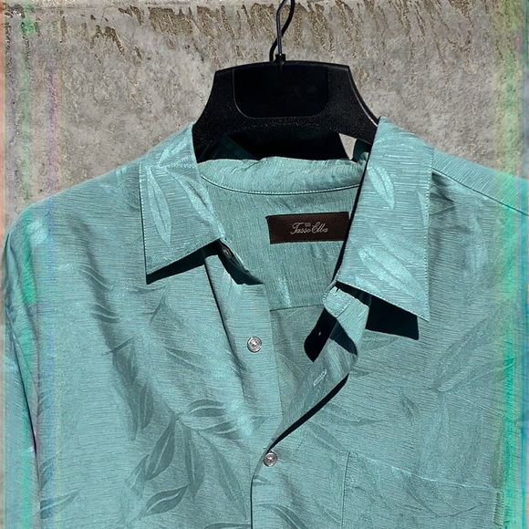 Gorgeous 100% Silk SS Shirt Mens size L - Picture 6 of 10